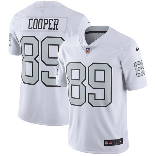 Youth Nike Oakland Raiders #89 Amari Cooper Elite White Rush Vapor Untouchable NFL Jersey