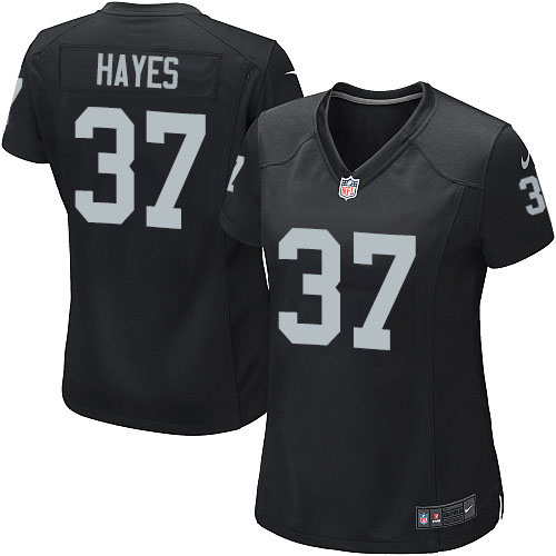 Women's Nike Oakland Raiders #37 Lester Hayes Game Black Team Color NFL Jersey