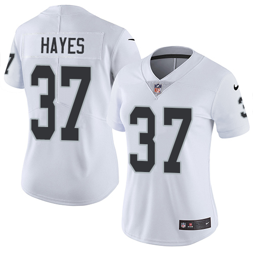 Women's Nike Oakland Raiders #37 Lester Hayes White Vapor Untouchable Limited Player NFL Jersey