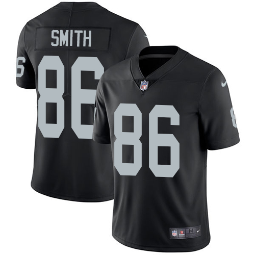 Youth Nike Oakland Raiders #86 Lee Smith Black Team Color Vapor Untouchable Elite Player NFL Jersey