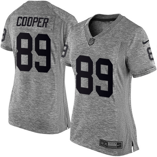 Women's Nike Oakland Raiders #89 Amari Cooper Limited Gray Gridiron NFL Jersey