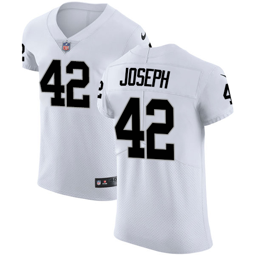 Men's Nike Oakland Raiders #42 Karl Joseph White Vapor Untouchable Elite Player NFL Jersey