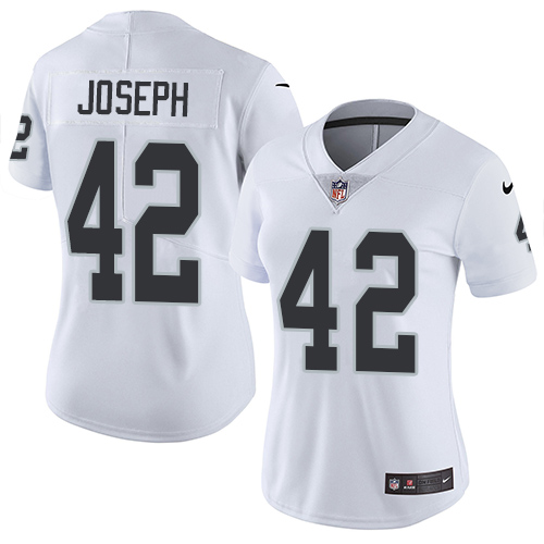 Women's Nike Oakland Raiders #42 Karl Joseph White Vapor Untouchable Limited Player NFL Jersey