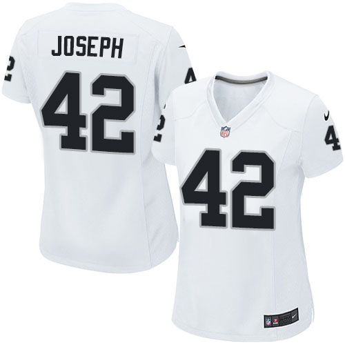 Women's Nike Oakland Raiders #42 Karl Joseph Game White NFL Jersey