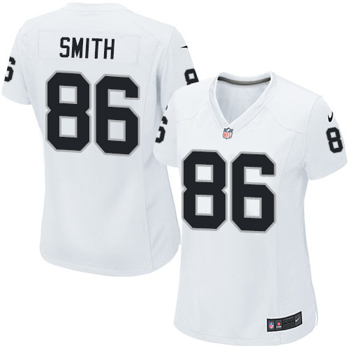Women's Nike Oakland Raiders #86 Lee Smith Game White NFL Jersey