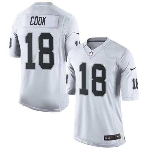 Men's Nike Oakland Raiders #18 Connor Cook White Vapor Untouchable Limited Player NFL Jersey