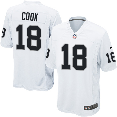 Men's Nike Oakland Raiders #18 Connor Cook Game White NFL Jersey