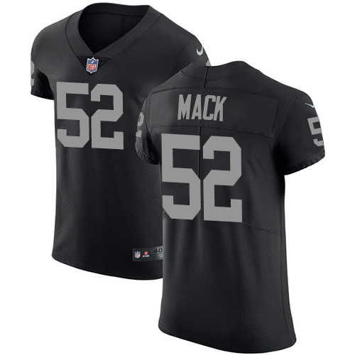 Men's Nike Oakland Raiders #52 Khalil Mack Black Team Color Vapor Untouchable Elite Player NFL Jersey