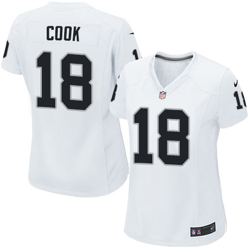 Women's Nike Oakland Raiders #18 Connor Cook Game White NFL Jersey