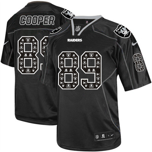 Men's Nike Oakland Raiders #89 Amari Cooper Elite New Lights Out Black NFL Jersey