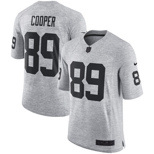 Men's Nike Oakland Raiders #89 Amari Cooper Limited Gray Gridiron II NFL Jersey