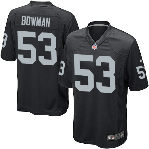 Men's Nike Oakland Raiders #53 NaVorro Bowman Game Black Team Color NFL Jersey