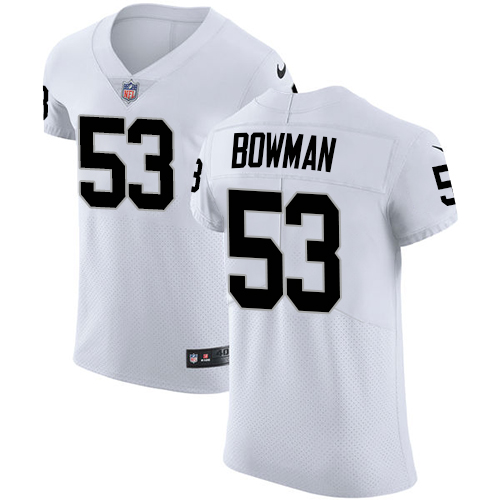 Men's Nike Oakland Raiders #53 NaVorro Bowman White Vapor Untouchable Elite Player NFL Jersey