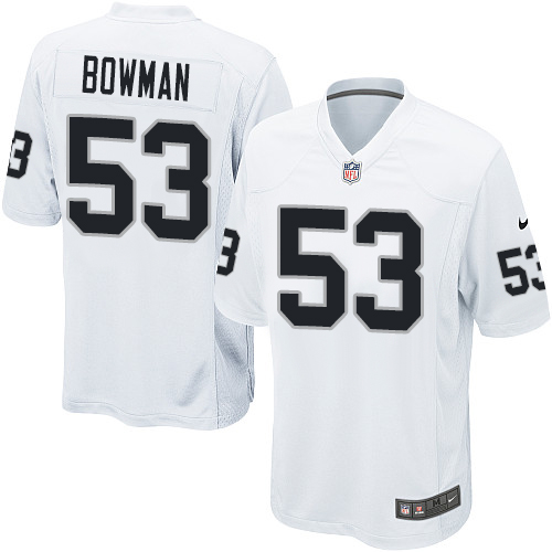 Men's Nike Oakland Raiders #53 NaVorro Bowman Game White NFL Jersey