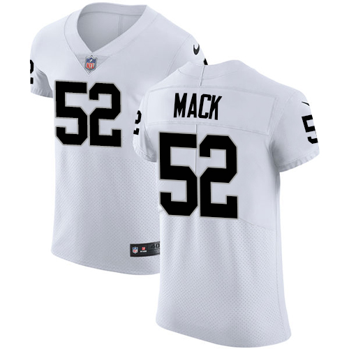 Men's Nike Oakland Raiders #52 Khalil Mack White Vapor Untouchable Elite Player NFL Jersey