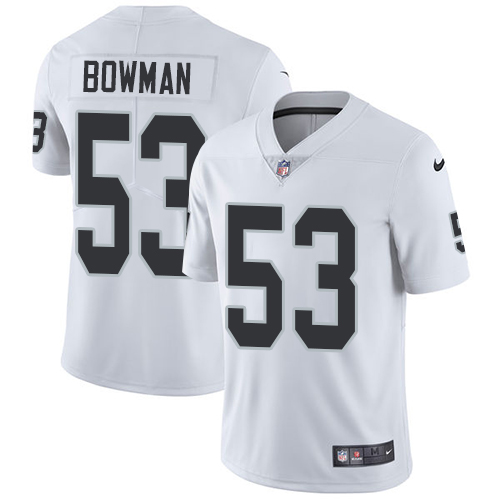 Youth Nike Oakland Raiders #53 NaVorro Bowman White Vapor Untouchable Limited Player NFL Jersey