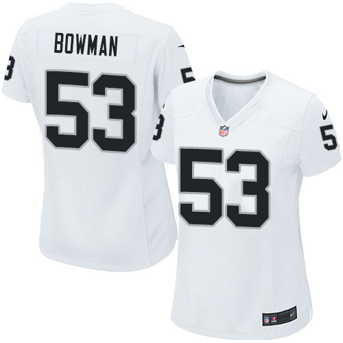 Women's Nike Oakland Raiders #53 NaVorro Bowman Game White NFL Jersey