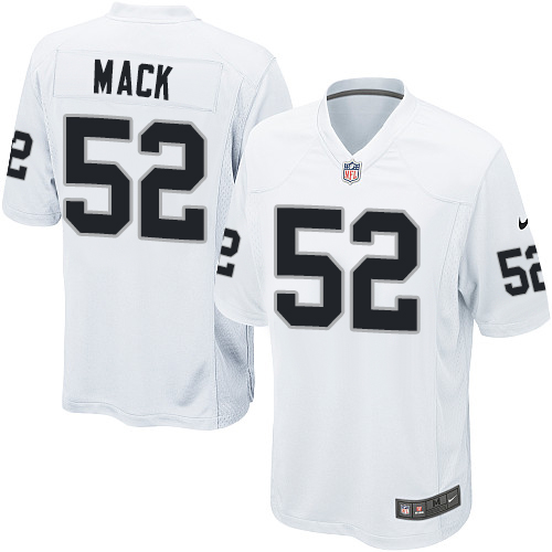 Men's Nike Oakland Raiders #52 Khalil Mack Game White NFL Jersey