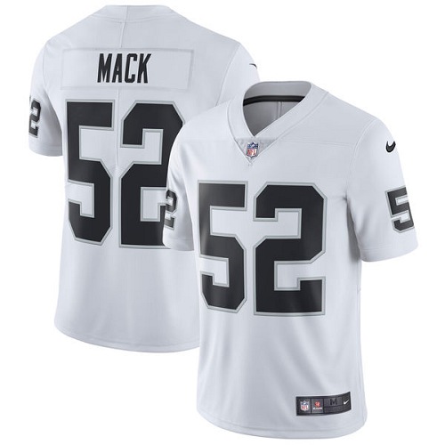 Youth Nike Oakland Raiders #52 Khalil Mack White Vapor Untouchable Elite Player NFL Jersey