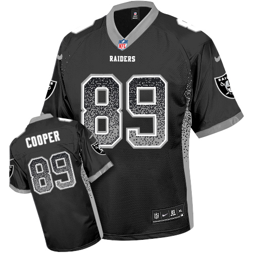 Men's Nike Oakland Raiders #89 Amari Cooper Elite Black Drift Fashion NFL Jersey