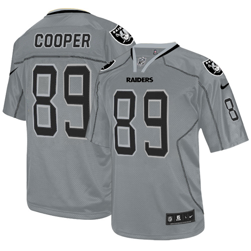 Men's Nike Oakland Raiders #89 Amari Cooper Elite Lights Out Grey NFL Jersey