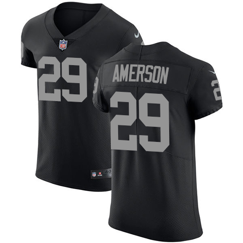 Men's Nike Oakland Raiders #29 David Amerson Black Team Color Vapor Untouchable Elite Player NFL Jersey