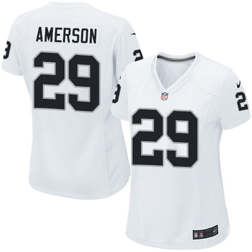 Women's Nike Oakland Raiders #29 David Amerson Game White NFL Jersey