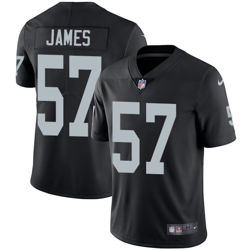 Youth Nike Oakland Raiders #57 Cory James Black Team Color Vapor Untouchable Elite Player NFL Jersey
