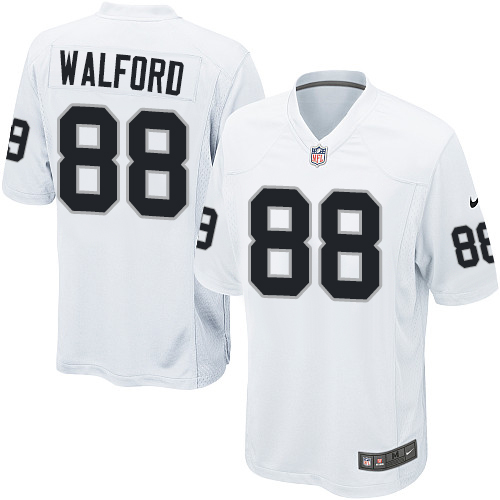 Men's Nike Oakland Raiders #88 Clive Walford Game White NFL Jersey