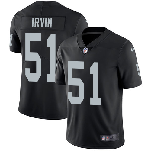 Men's Nike Oakland Raiders #51 Bruce Irvin Black Team Color Vapor Untouchable Limited Player NFL Jersey