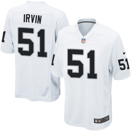Men's Nike Oakland Raiders #51 Bruce Irvin Game White NFL Jersey