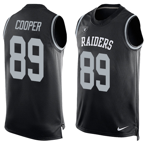 Men's Nike Oakland Raiders #89 Amari Cooper Limited Black Player Name & Number Tank Top NFL Jersey