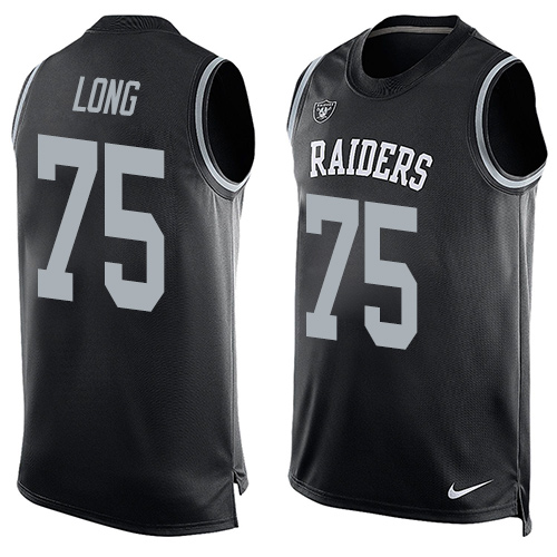 Men's Nike Oakland Raiders #75 Howie Long Limited Black Player Name & Number Tank Top NFL Jersey