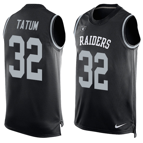Men's Nike Oakland Raiders #32 Jack Tatum Limited Black Player Name & Number Tank Top NFL Jersey