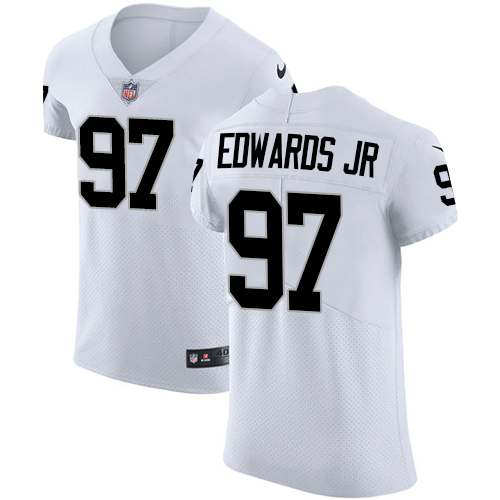 Men's Nike Oakland Raiders #97 Mario Edwards Jr White Vapor Untouchable Elite Player NFL Jersey