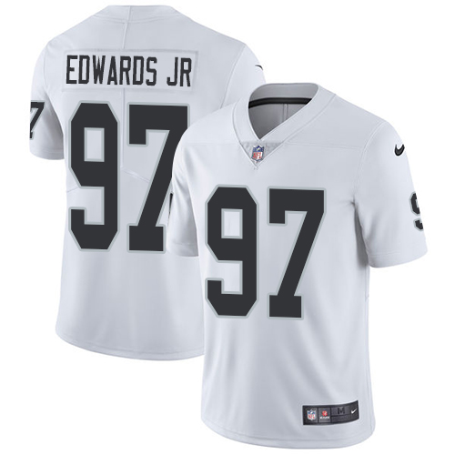 Men's Nike Oakland Raiders #97 Mario Edwards Jr White Vapor Untouchable Limited Player NFL Jersey