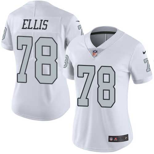 Women's Nike Oakland Raiders #78 Justin Ellis Elite White Rush Vapor Untouchable NFL Jersey