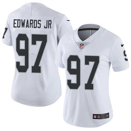Women's Nike Oakland Raiders #97 Mario Edwards Jr White Vapor Untouchable Elite Player NFL Jersey