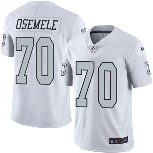 Men's Nike Oakland Raiders #70 Kelechi Osemele Elite White Rush Vapor Untouchable NFL Jersey