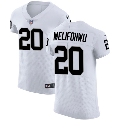 Men's Nike Oakland Raiders #20 Obi Melifonwu White Vapor Untouchable Elite Player NFL Jersey