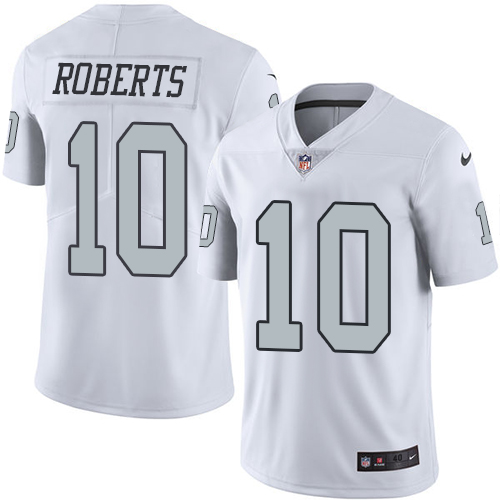 Men's Nike Oakland Raiders #10 Seth Roberts Elite White Rush Vapor Untouchable NFL Jersey