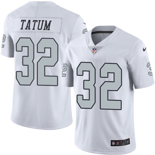 Youth Nike Oakland Raiders #32 Jack Tatum Elite White Rush Vapor Untouchable NFL Jersey