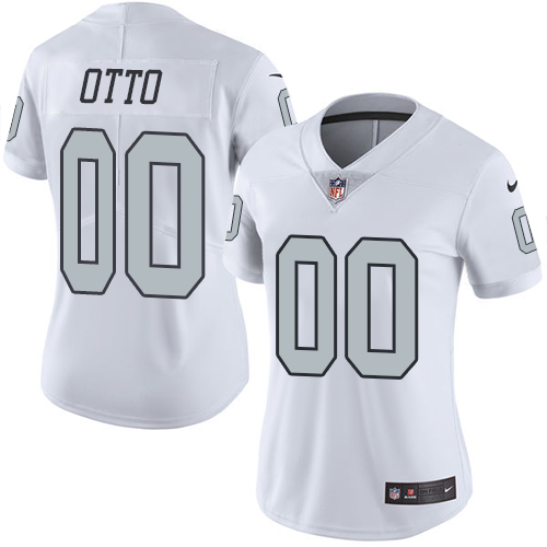 Women's Nike Oakland Raiders #00 Jim Otto Elite White Rush Vapor Untouchable NFL Jersey