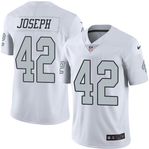Youth Nike Oakland Raiders #42 Karl Joseph Elite White Rush Vapor Untouchable NFL Jersey