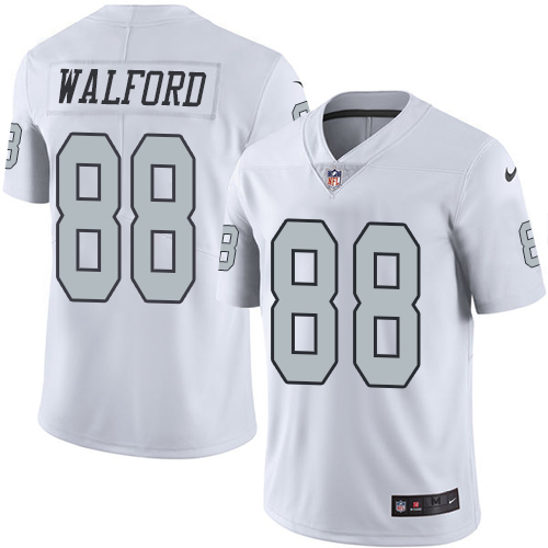 Men's Nike Oakland Raiders #88 Clive Walford Limited White Rush Vapor Untouchable NFL Jersey