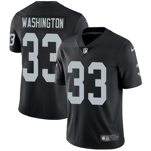 Men's Nike Oakland Raiders #33 DeAndre Washington Black Team Color Vapor Untouchable Limited Player NFL Jersey