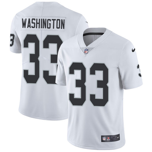 Men's Nike Oakland Raiders #33 DeAndre Washington White Vapor Untouchable Limited Player NFL Jersey