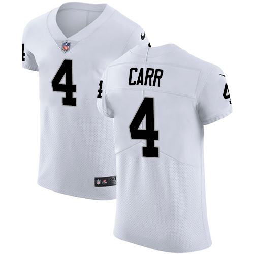 Men's Nike Oakland Raiders #4 Derek Carr White Vapor Untouchable Elite Player NFL Jersey