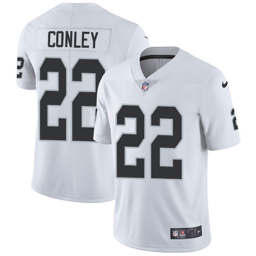 Youth Nike Oakland Raiders #22 Gareon Conley White Vapor Untouchable Elite Player NFL Jersey