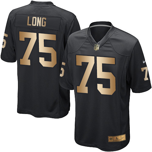 Youth Nike Oakland Raiders #75 Howie Long Elite Black/Gold Team Color NFL Jersey